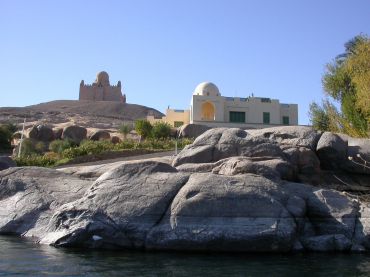 Aga Khans mausolum og villa ved Aswan.