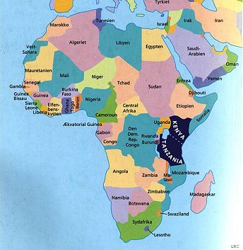 Tanzanias placering i stafrika.